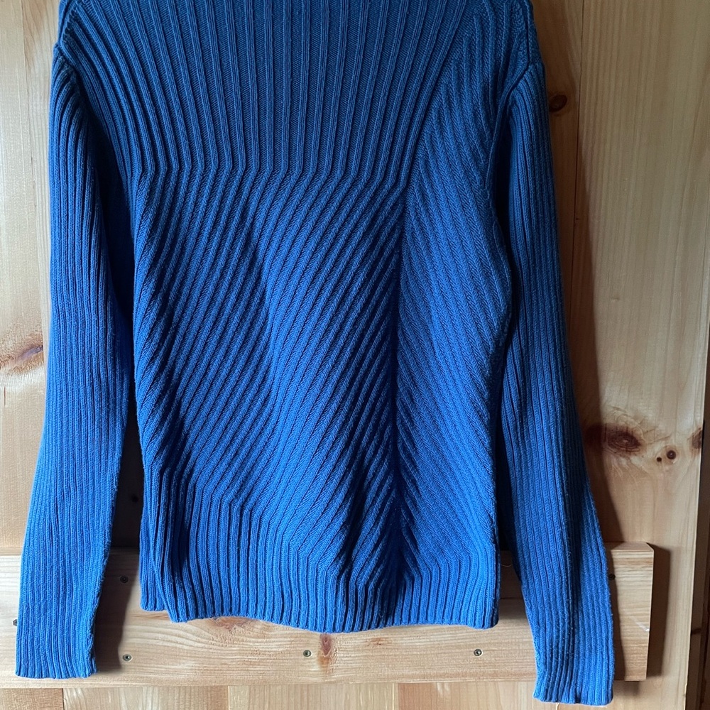 🌸Talbots Blue Ribbed Crewneck Sweater🌸 - Picture 3 of 6